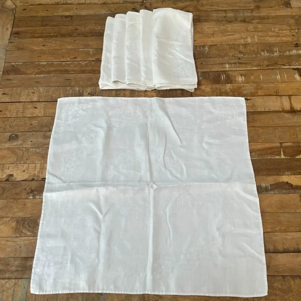 Damask Tonal Floral Jacquard Napkin Set (6) 21